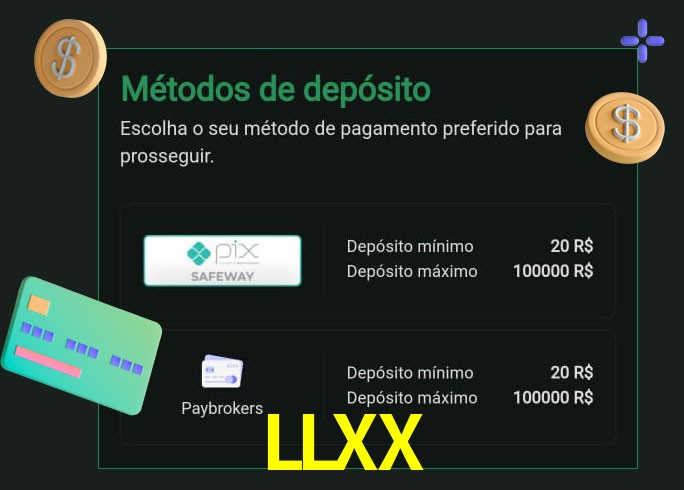 O cassino LLXX oferece uma grande variedade de métodos de pagamento